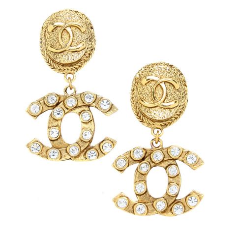 pendant chanel earrings|chanel symbol earrings.